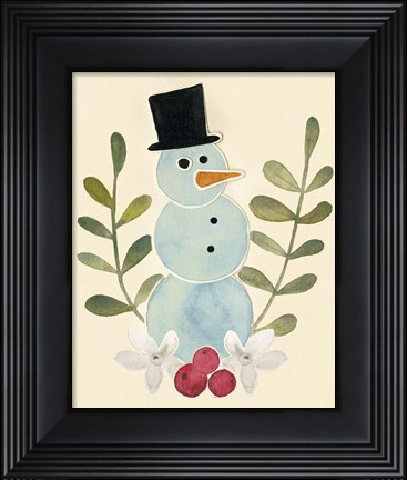 Framed Snowman Cut-out II Print