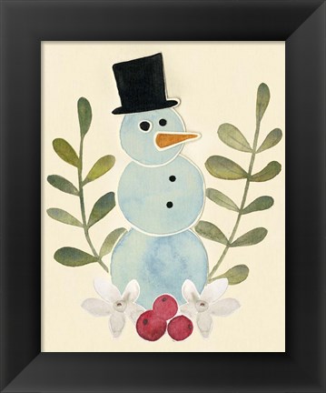 Framed Snowman Cut-out II Print