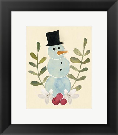 Framed Snowman Cut-out II Print