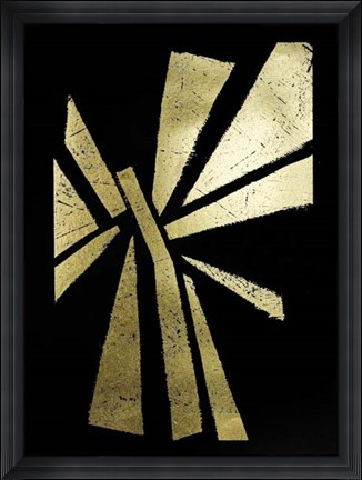 Framed Gold Foil Symbiotic IV on Black Print