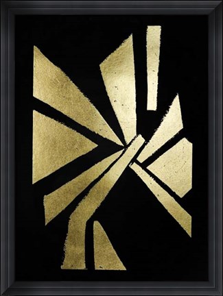 Framed Gold Foil Symbiotic VI on Black Print