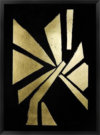 Framed Gold Foil Symbiotic VI on Black Print