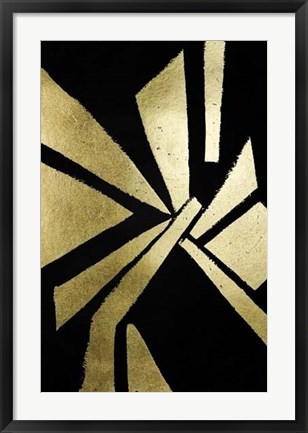 Framed Gold Foil Symbiotic VI on Black Print