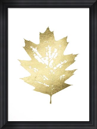 Framed Gold Foil Leaf I Print