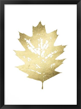 Framed Gold Foil Leaf I Print