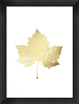 Framed Gold Foil Leaf II Print