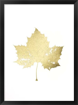 Framed Gold Foil Leaf II Print
