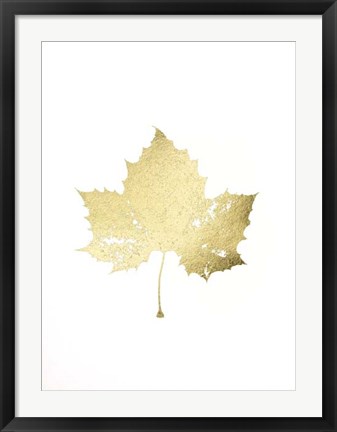 Framed Gold Foil Leaf II Print
