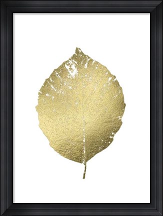 Framed Gold Foil Leaf III Print