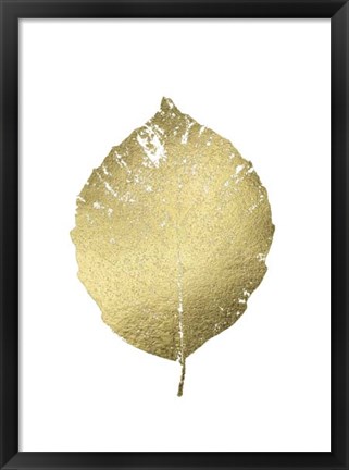 Framed Gold Foil Leaf III Print