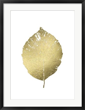 Framed Gold Foil Leaf III Print