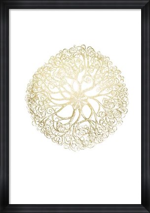 Framed Gold Foil Ocean Gems I Print