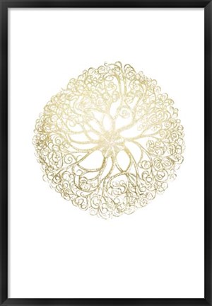 Framed Gold Foil Ocean Gems I Print