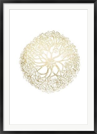 Framed Gold Foil Ocean Gems I Print