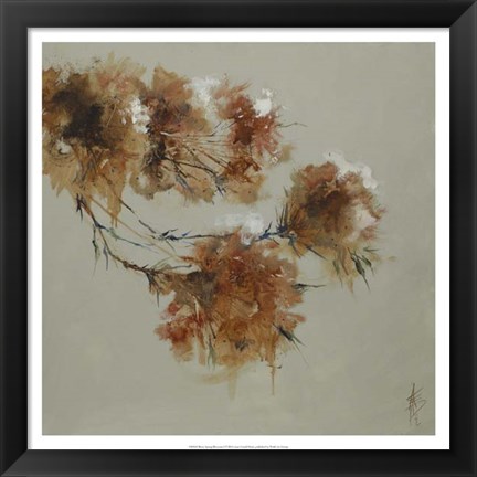 Framed Rusty Spring Blossoms I Print