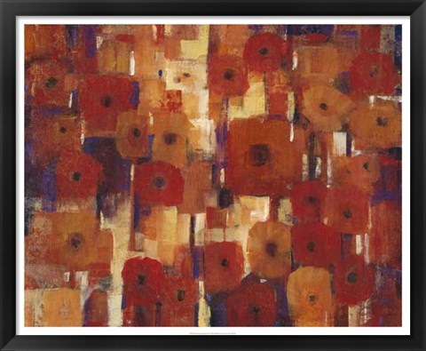 Framed Transitional Poppies II Print