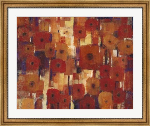 Framed Transitional Poppies II Print