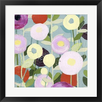 Framed Poppy Strata I Print