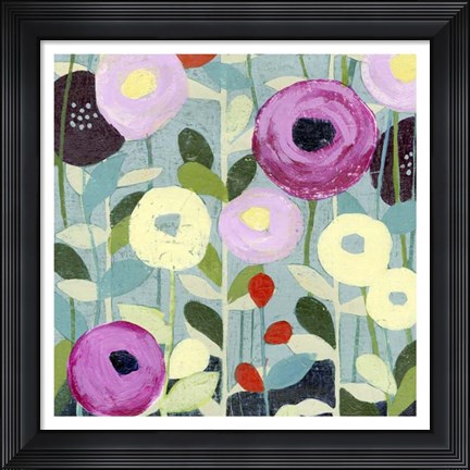 Framed Poppy Strata IV Print