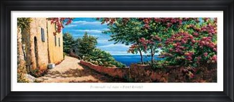 Framed P. Rasero - Promenade Sul Mare Size 39.5x13.75 Print