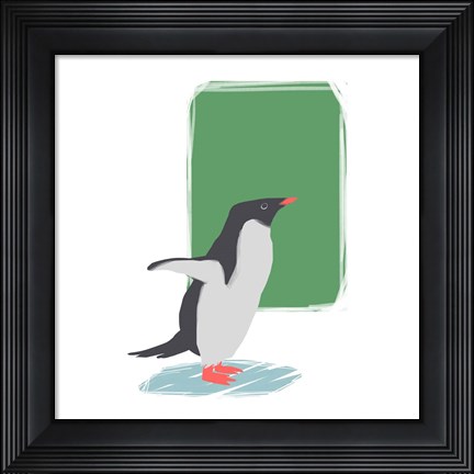 Framed Minimalist Penguin, Boys Part I Print