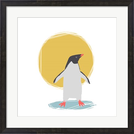 Framed Minimalist Penguin, Boys Part II Print