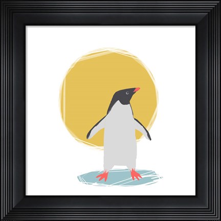 Framed Minimalist Penguin, Boys Part II Print