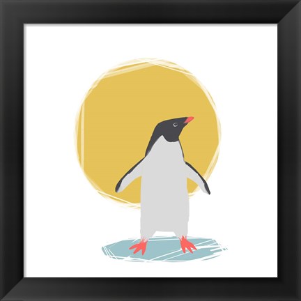 Framed Minimalist Penguin, Boys Part II Print