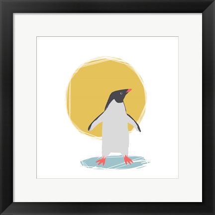 Framed Minimalist Penguin, Boys Part II Print