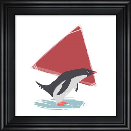 Framed Minimalist Penguin, Boys Part III Print