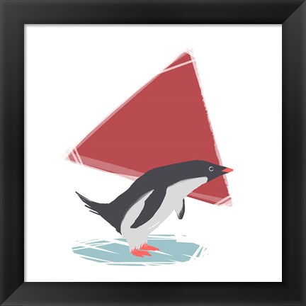 Framed Minimalist Penguin, Boys Part III Print