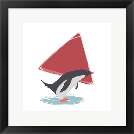 Framed Minimalist Penguin, Boys Part III Print