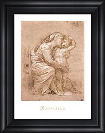 Framed Mamma con Bambino Print