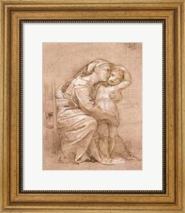 Framed Mamma con Bambino Print