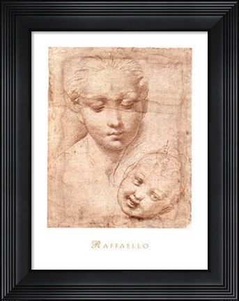 Framed Mamma con Bambino Print