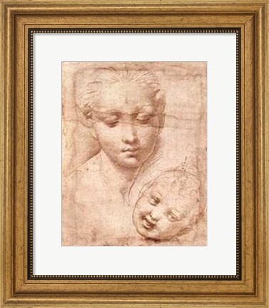 Framed Mamma con Bambino Print