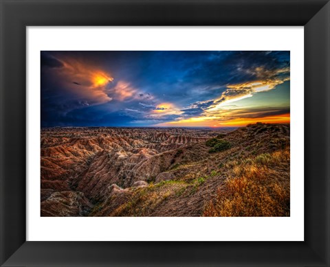 Framed Badlands after Storm #3 Print