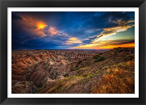 Framed Badlands after Storm #3 Print