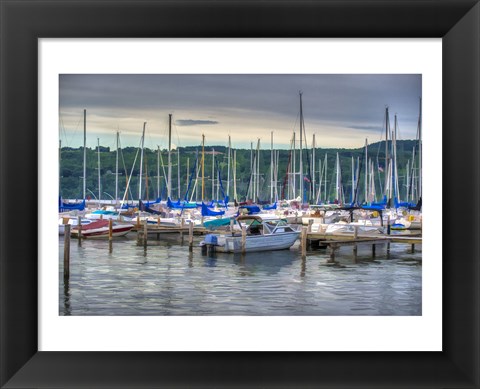 Framed Harbor at Watkins Glen Print
