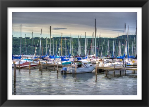 Framed Harbor at Watkins Glen Print