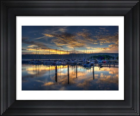 Framed Seneca Lake Sunrise Print