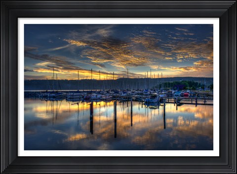 Framed Seneca Lake Sunrise Print