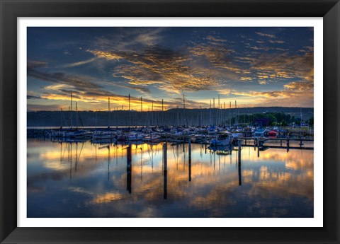 Framed Seneca Lake Sunrise Print