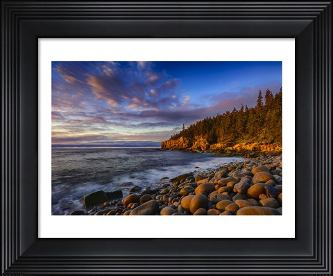 Framed Sunrise on Otter Cliffs #4 Print