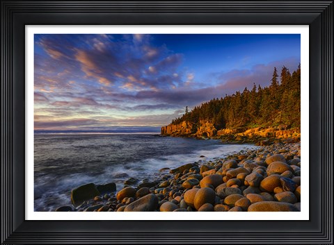 Framed Sunrise on Otter Cliffs #4 Print