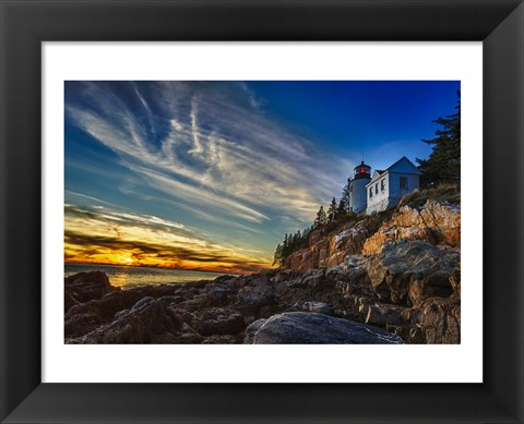 Framed Bass Harbor Lighthouse Print