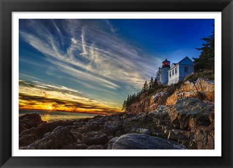 Framed Bass Harbor Lighthouse Print