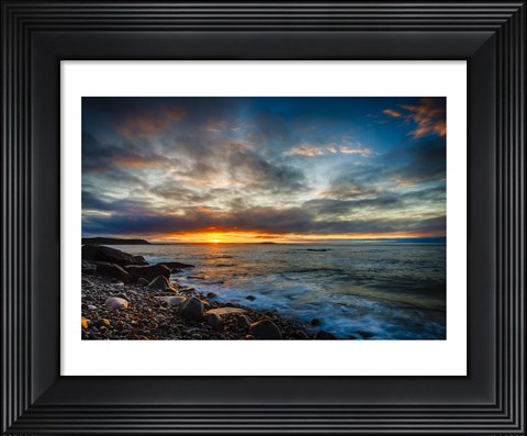 Framed Sunrise on Boulder Beach Print