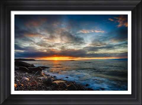 Framed Sunrise on Boulder Beach Print