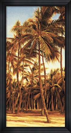 Framed Island Sunset I Print